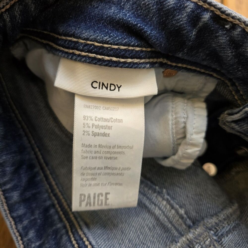 Paige Cindy High Rise Straight Leg Jeans Ankle Length Exposed Button Fly Size 29 - Picture 4 of 10